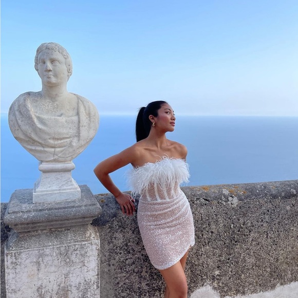 Nadine Merabi- White Sequin Dress - Picture 3 of 7